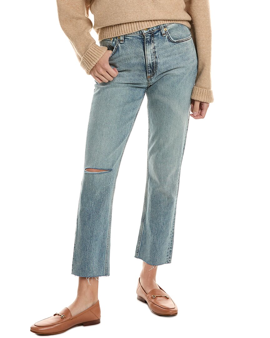 Rag & Bone Wren High-rise Slim Straight Leg Jean In Blue