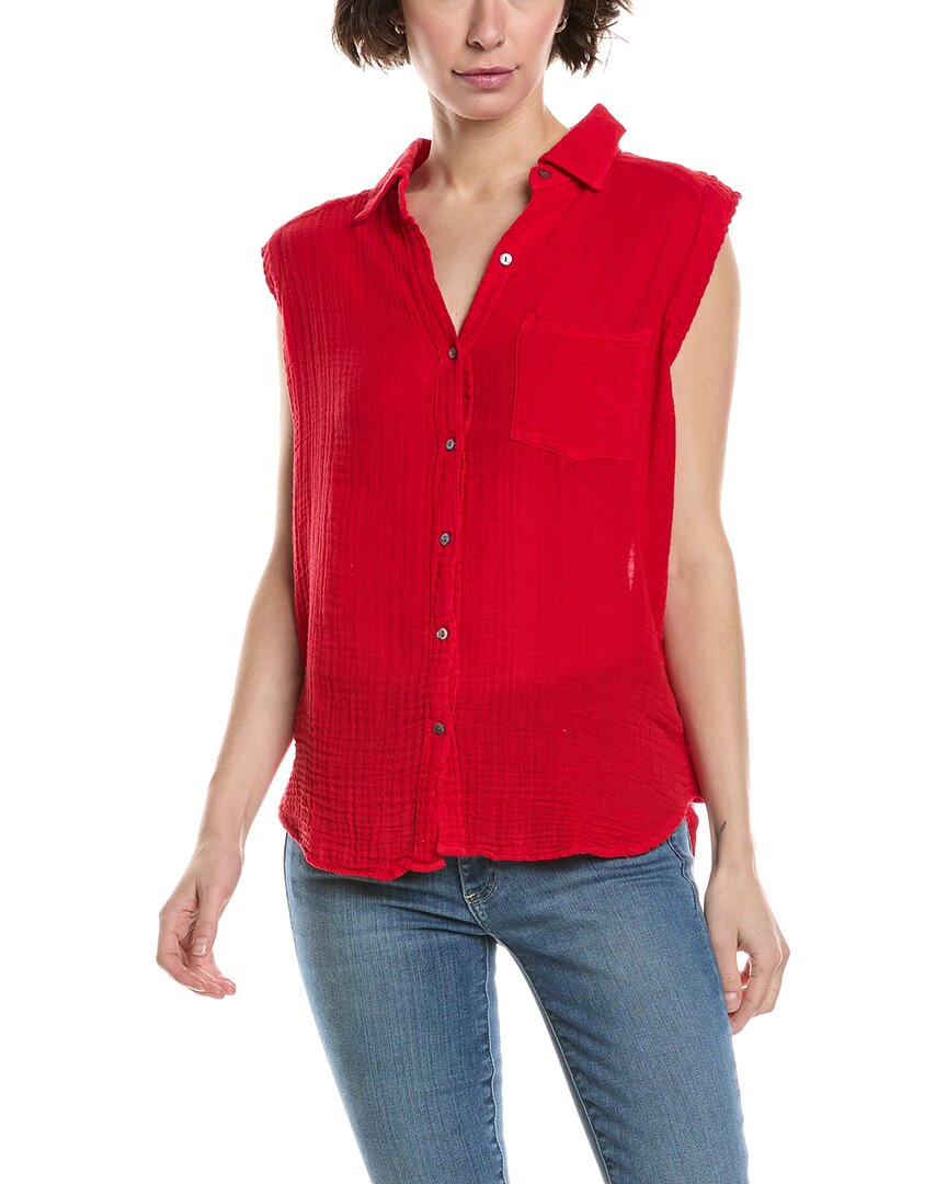 MICHAEL STARS MICHAEL STARS MONIQUE BUTTON-DOWN TANK