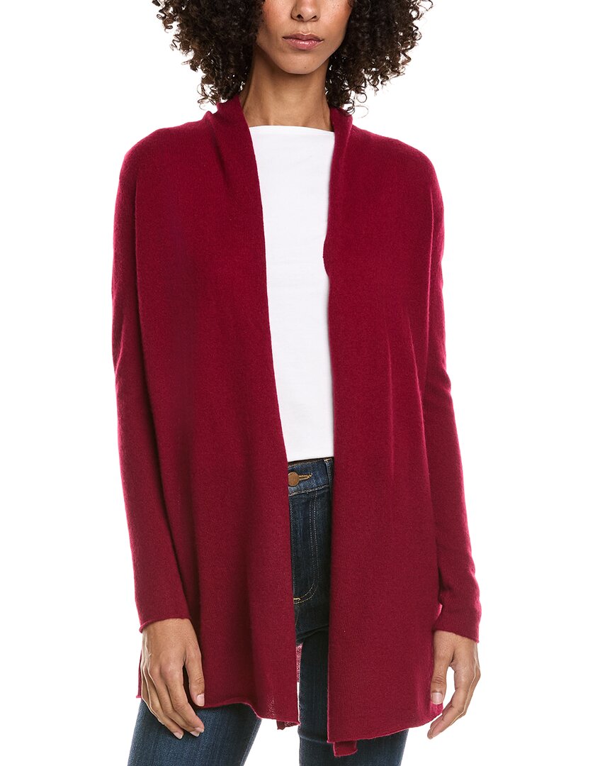 Incashmere Flyaway Cashmere Cardigan In Red
