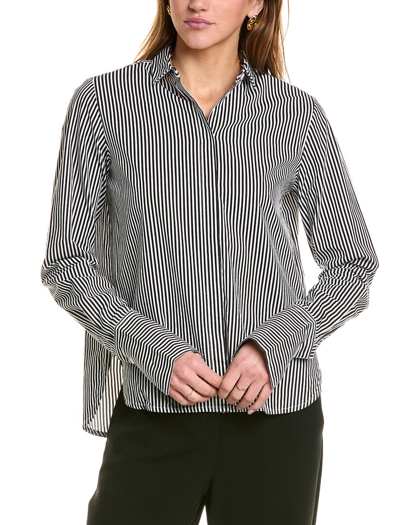 Theo The Label Women's Black / White Larisa Striped Shirt - Black In Black