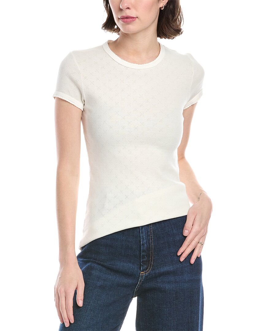 ENZA COSTA ENZA COSTA SCALLOP EDGE POINTELLE TOP