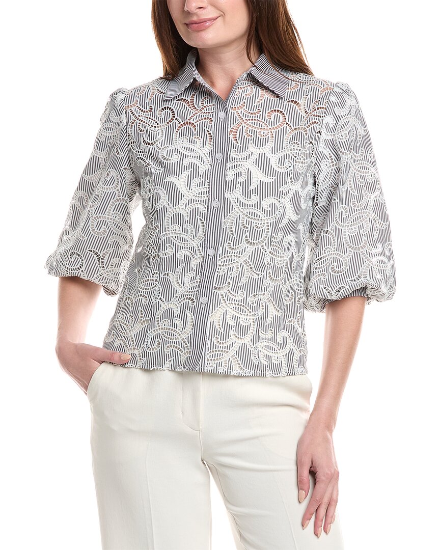 Gracia Floral Lace Puff Sleeve Top