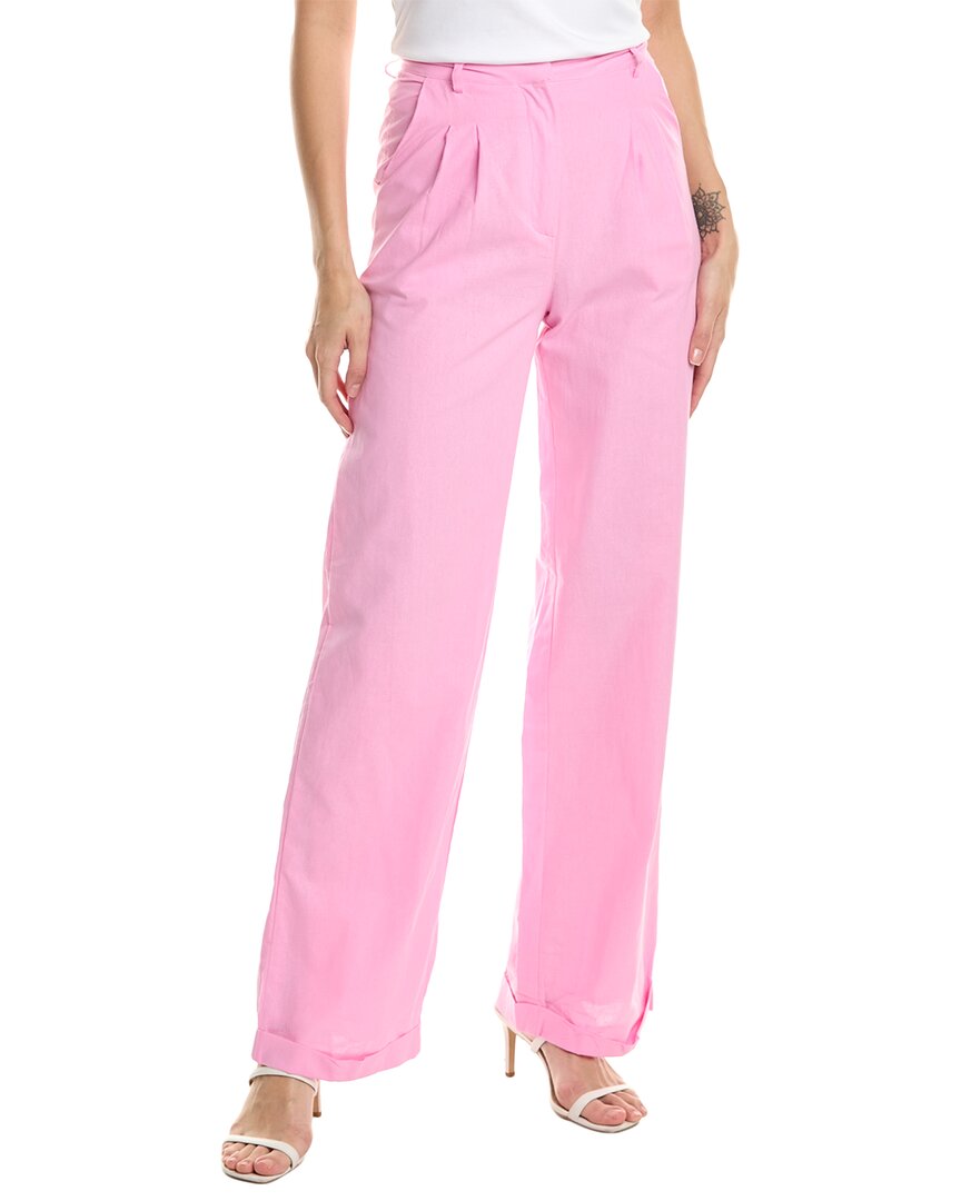 Hl Affair Pleated Pant In Pink