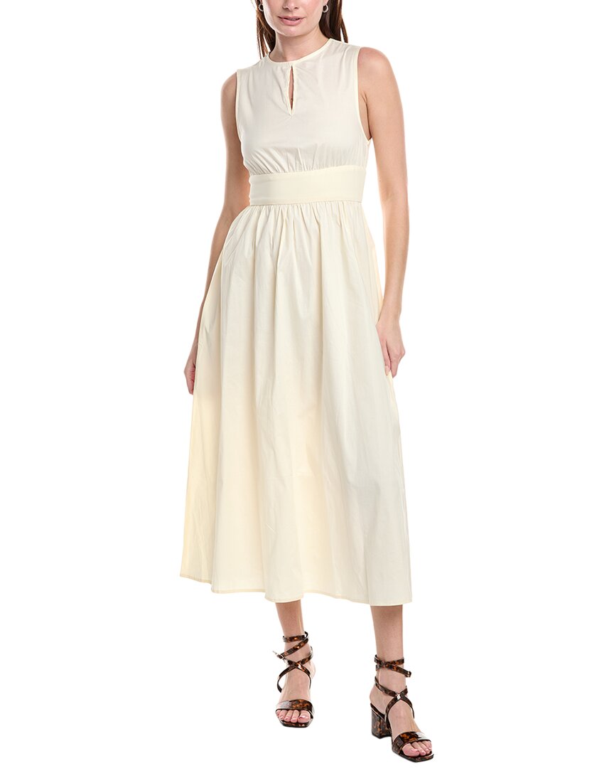 Weworewhat Keyhole Midi Dress In White