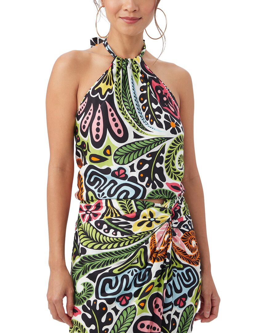 Trina Turk Tamika Reversible Tie-back Halter Top