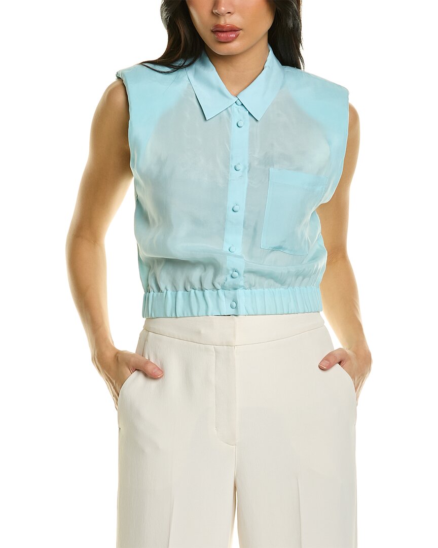 Alice And Olivia Arielle Crop Top In Blue | ModeSens