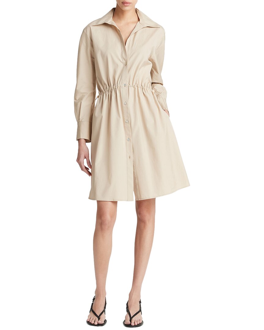 VINCE VINCE DRAWCORD RUCHED SHIRTDRESS