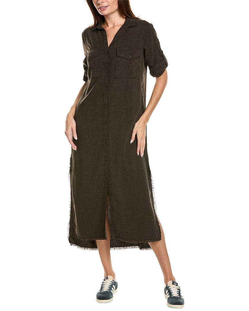Bella Dahl Maxi Shirt Midi Dress In Quartz Brown