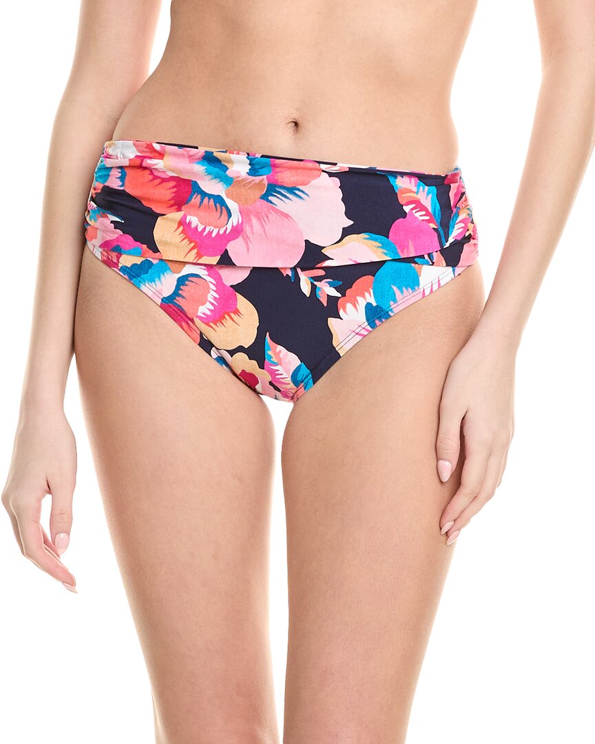 LA BLANCA LA BLANCA MID-WAIST OVERLAP SASH BIKINI BOTTOM