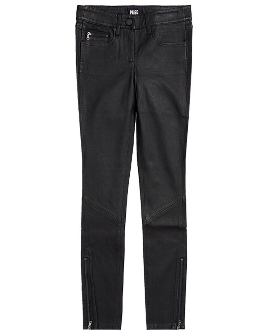 Paige Daphne Leather Ankle Pant In Black