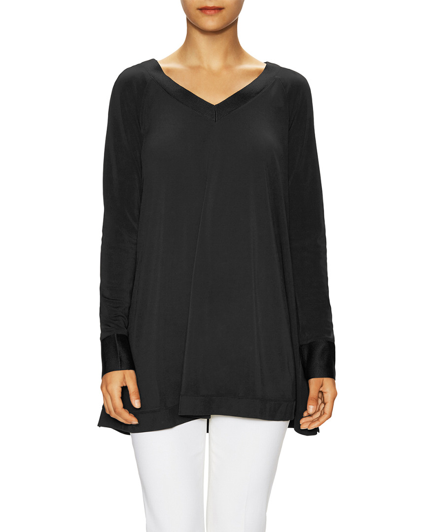Image of Josie Natori Jersey Raglan Paneled Blouse