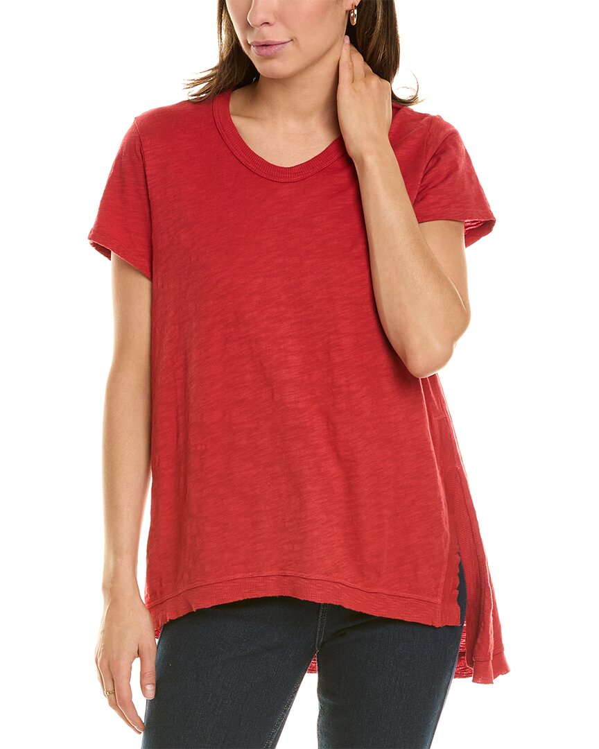 Wilt Asymmetric Slouchy Tunic In Red
