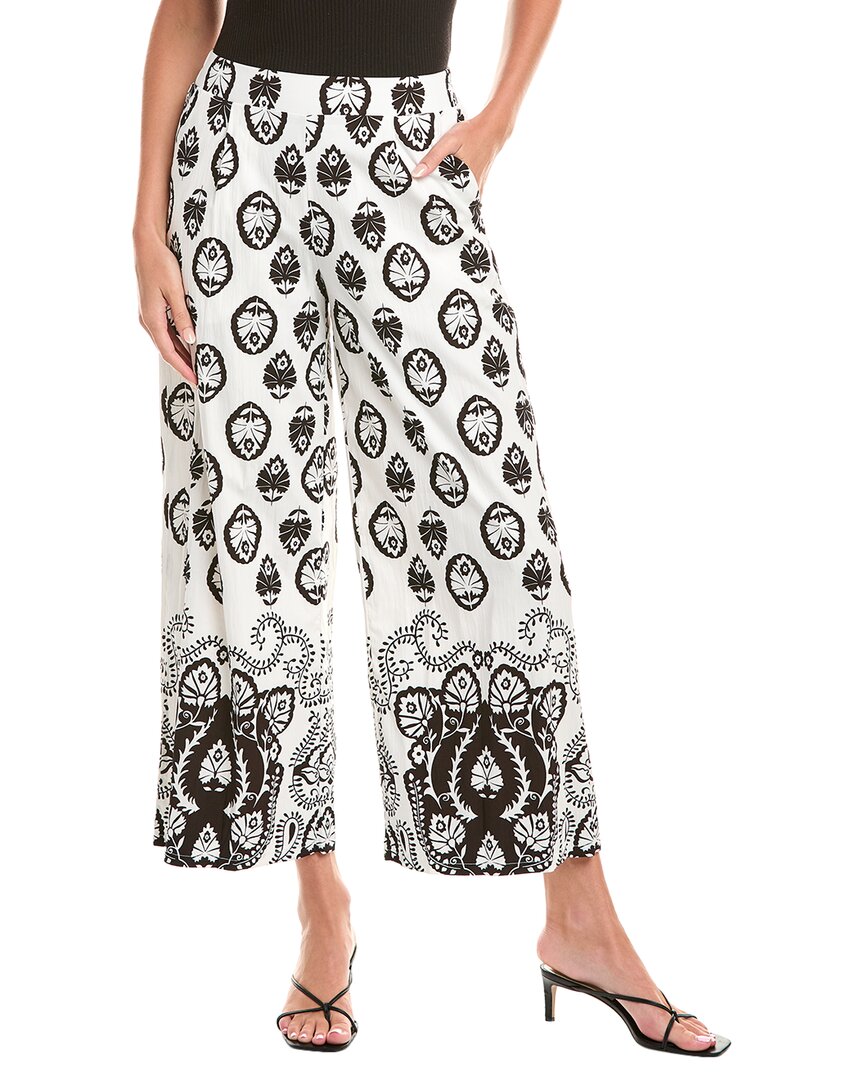 T Tahari Wide Leg Pant In White