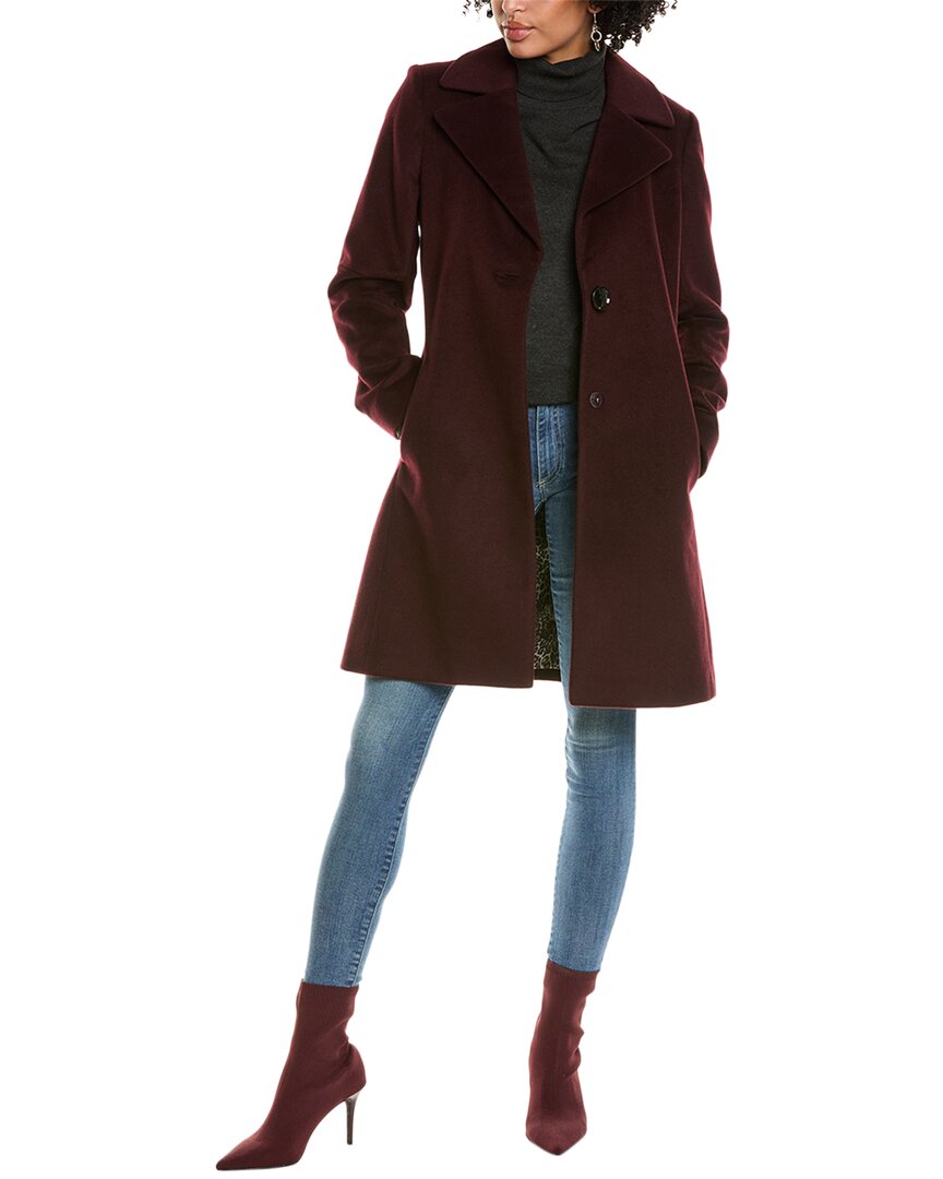 Via Spiga Walker Wool-blend Coat In Purple