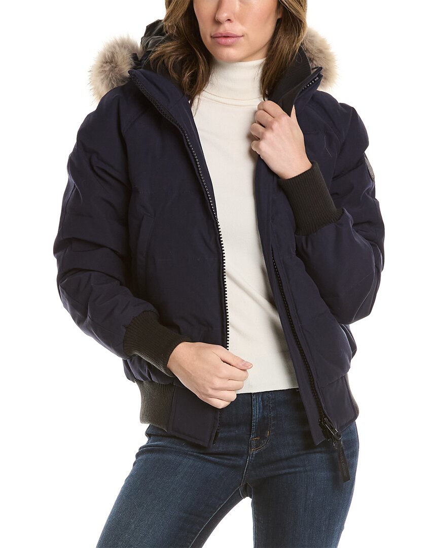 Canada Goose Savona Black Label Bomber Jacket In Blue | ModeSens