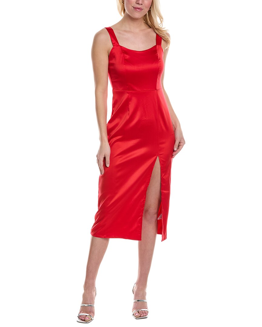 Shop Reveriee Sheath Dress In Red