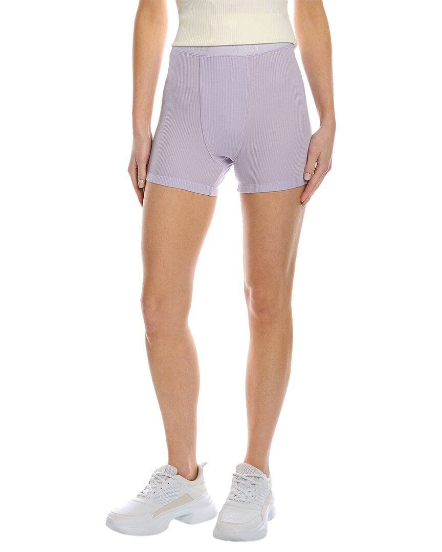 Wsly Sutton Ribbed Boy Short In Purple