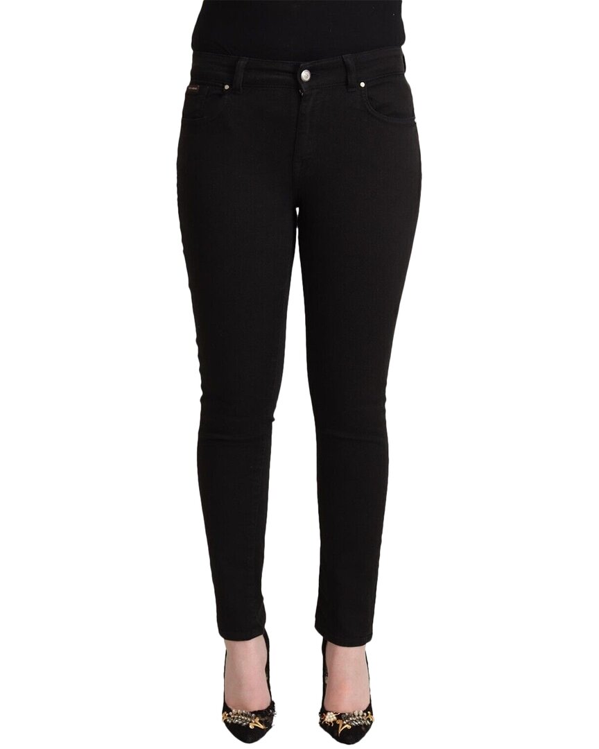 Dolce & Gabbana Black Skinny Denim Cotton Stretch Trouser Jeans In Black