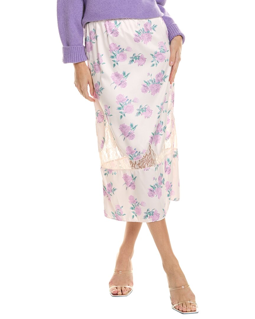 Loveshackfancy Fayette Lace Insert Floral Skirt