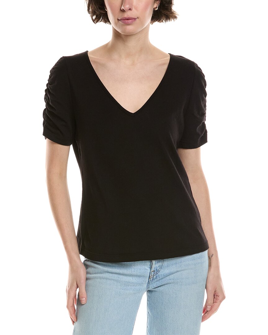 Shop Michael Stars Josie Ruched Sleeve T-shirt