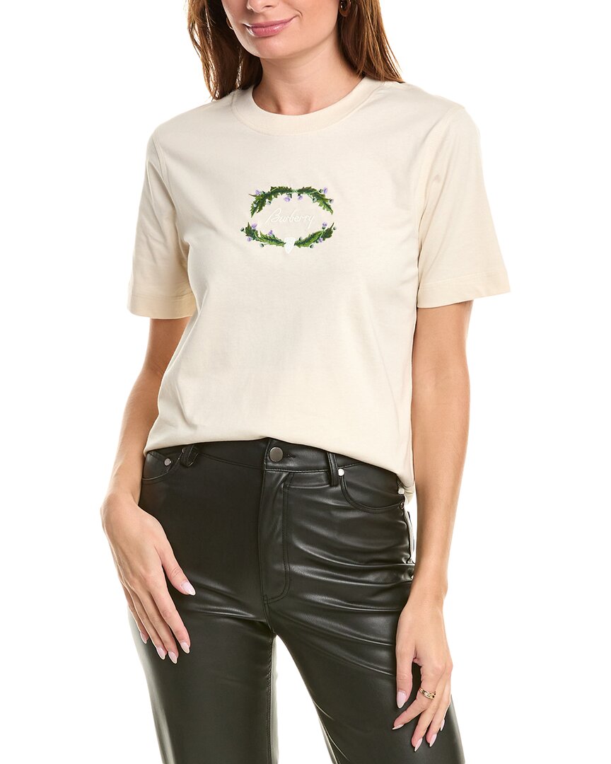 【関税込み】Burberry オフホワイト Thistle Logo Tシャツ 982EF48B-7644-4038-B343-