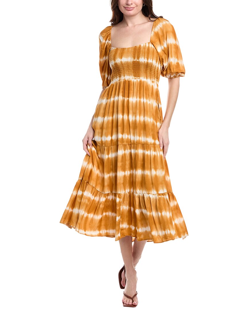 Serenette Tiered Maxi Dress In Yellow