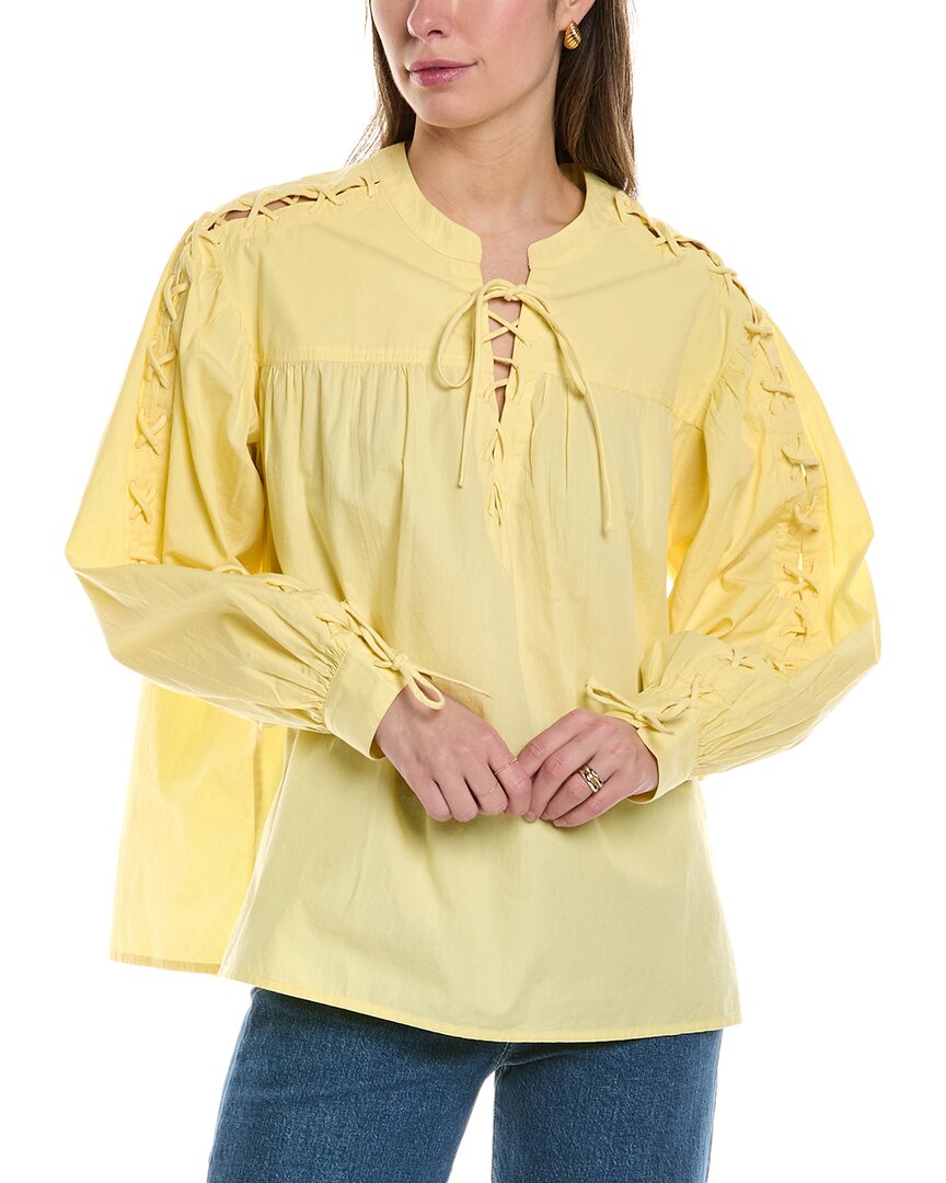 Shop Maje Top In Yellow