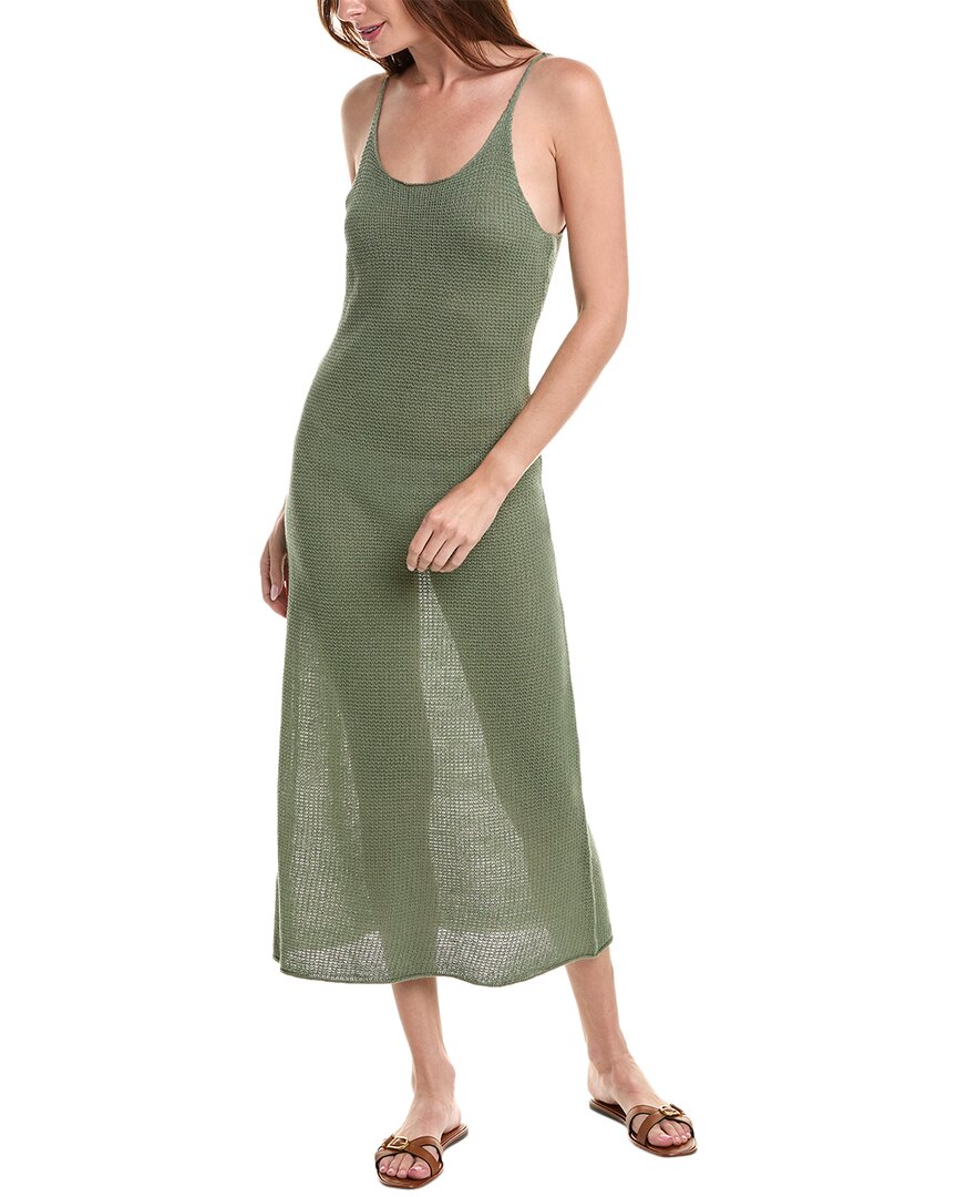 Onia Open-back Crochet-knit Linen Midi Dress