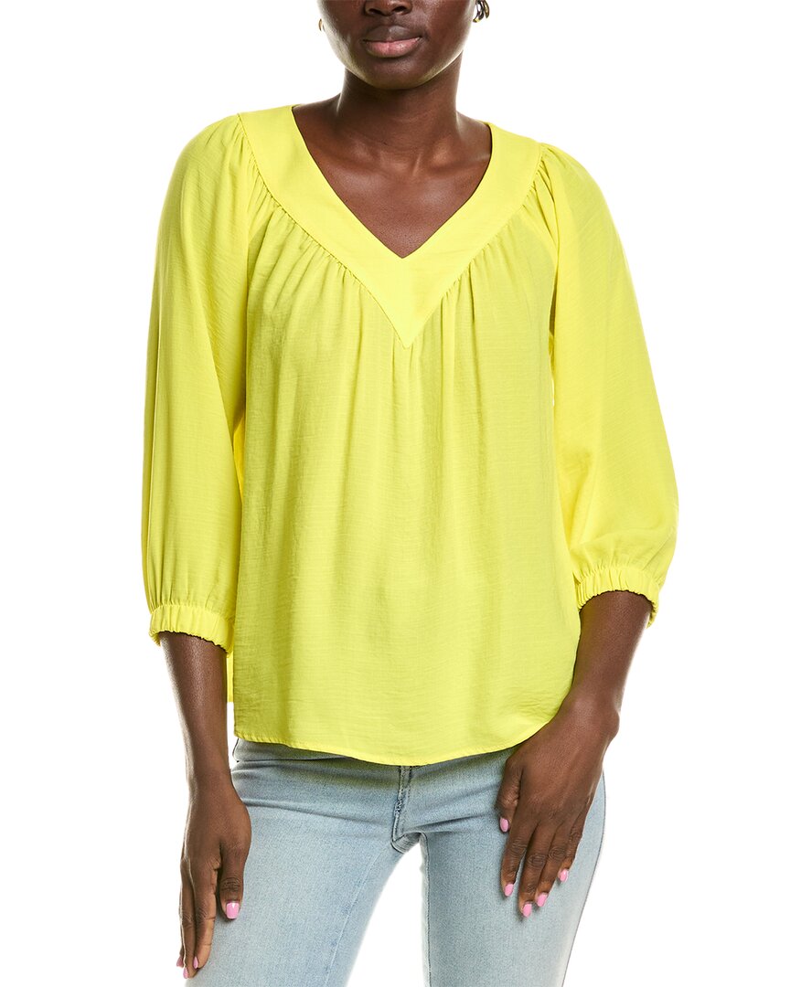 Joseph Ribkoff Shirred V-neck Top