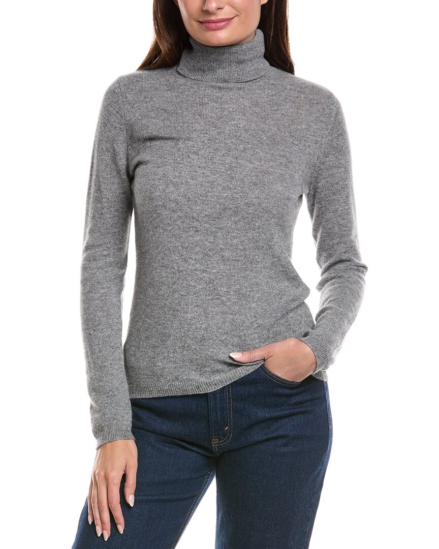 Forte Cashmere Turtleneck Cashmere Sweater In Gray