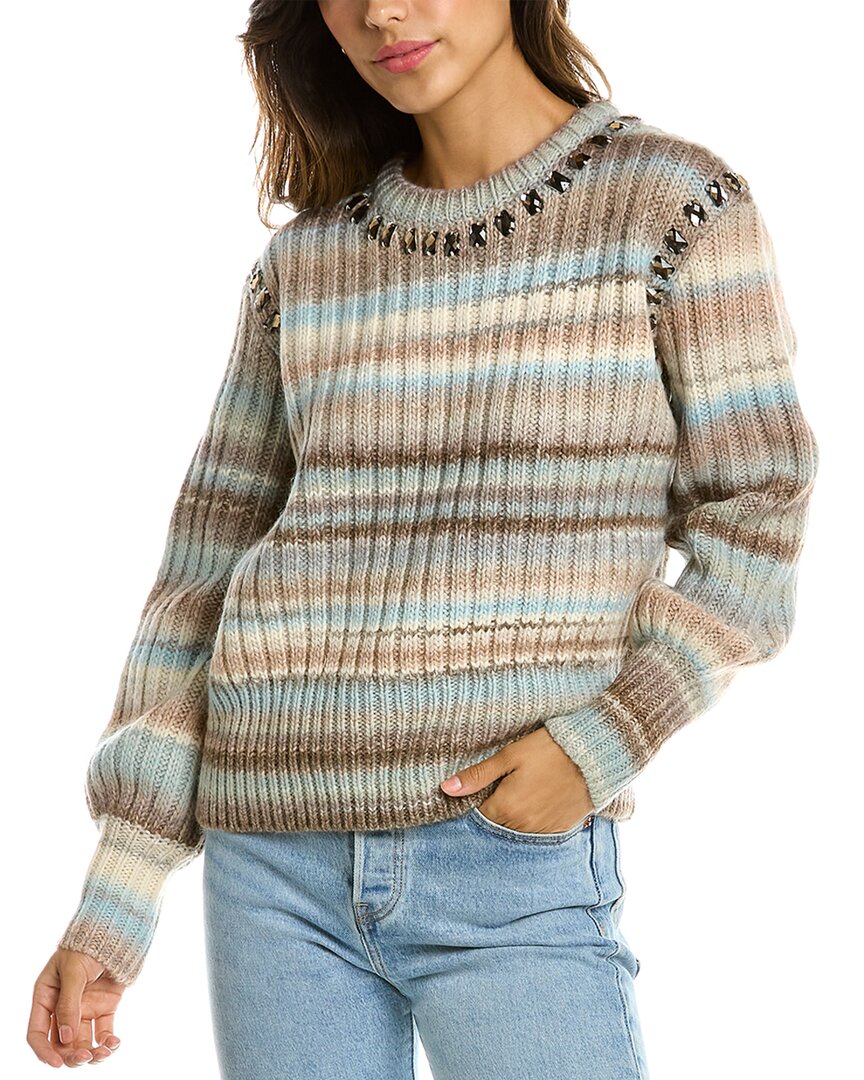 Cinq À Sept Myra Wool-blend Sweater In Grey