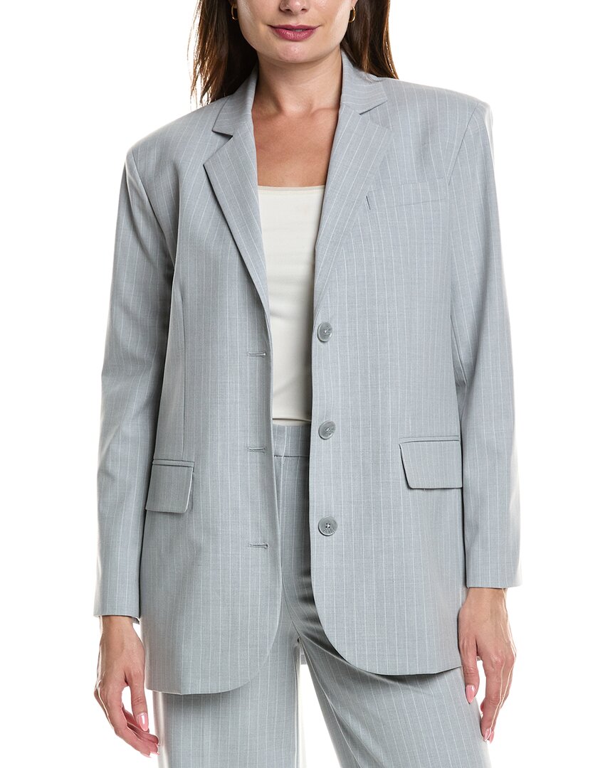 Kenneth Cole Boyfriend Jacket In Gray