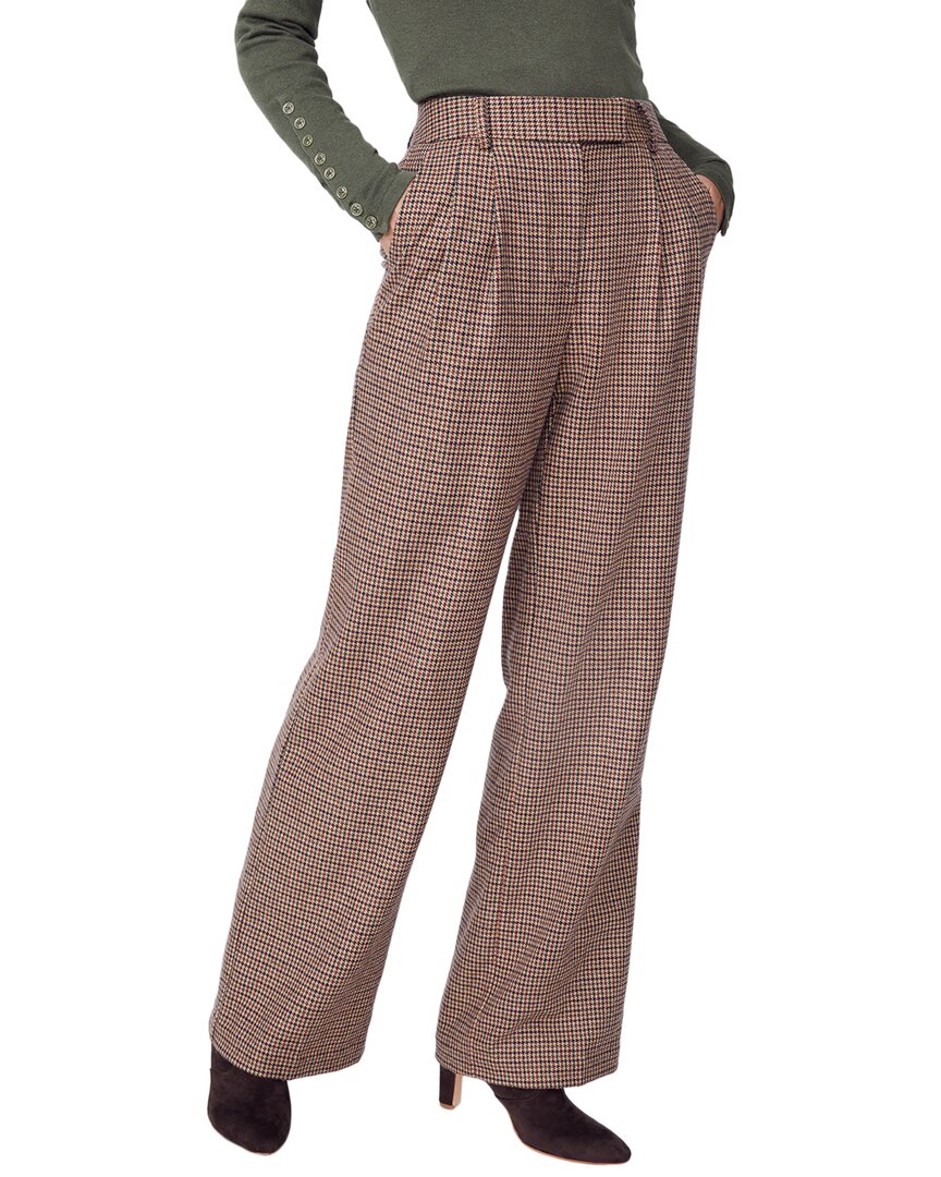 J.mclaughlin Newman Wool-blend Pant In Brown