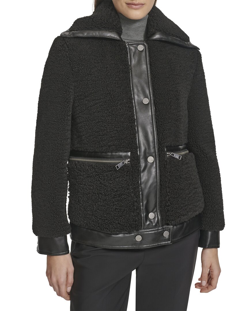 Andrew Marc Zepita Faux Shearling Bomber Jacket