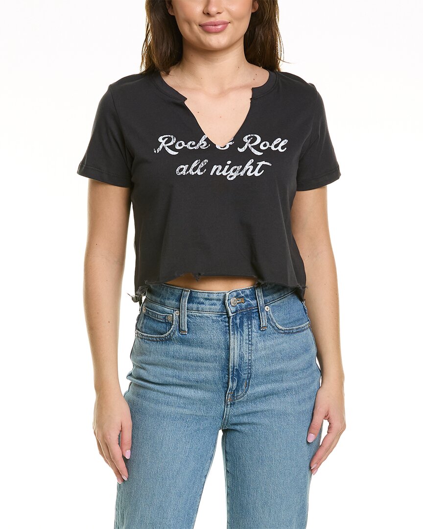 Prince Peter Graphic Cropped T-shirt In Black