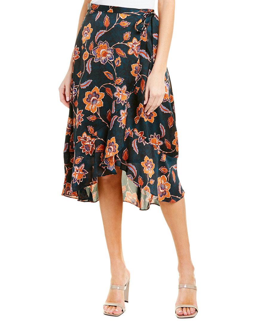 Image of BCBGMAXAZRIA Floral Wrap Skirt