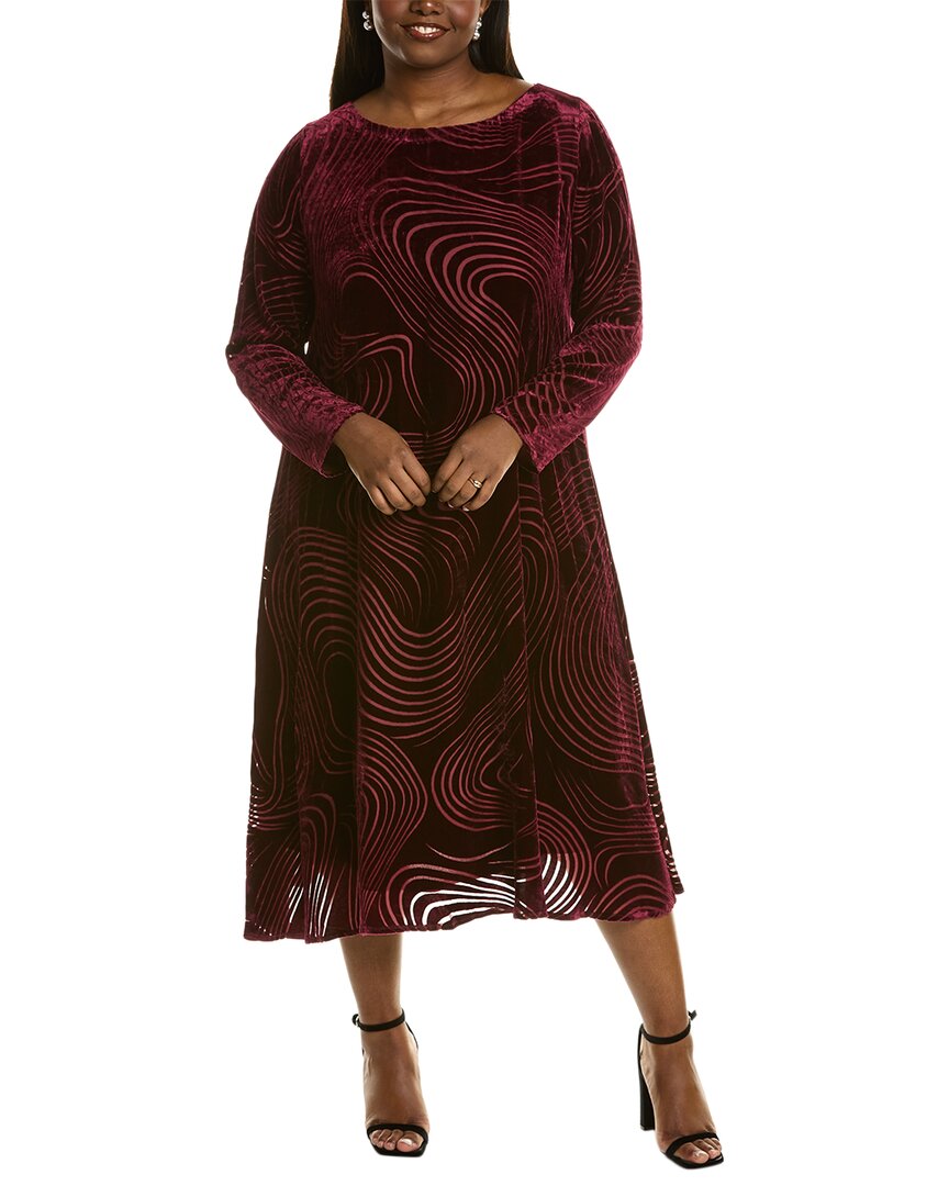 Marina Rinaldi Duca Silk-blend Midi Dress