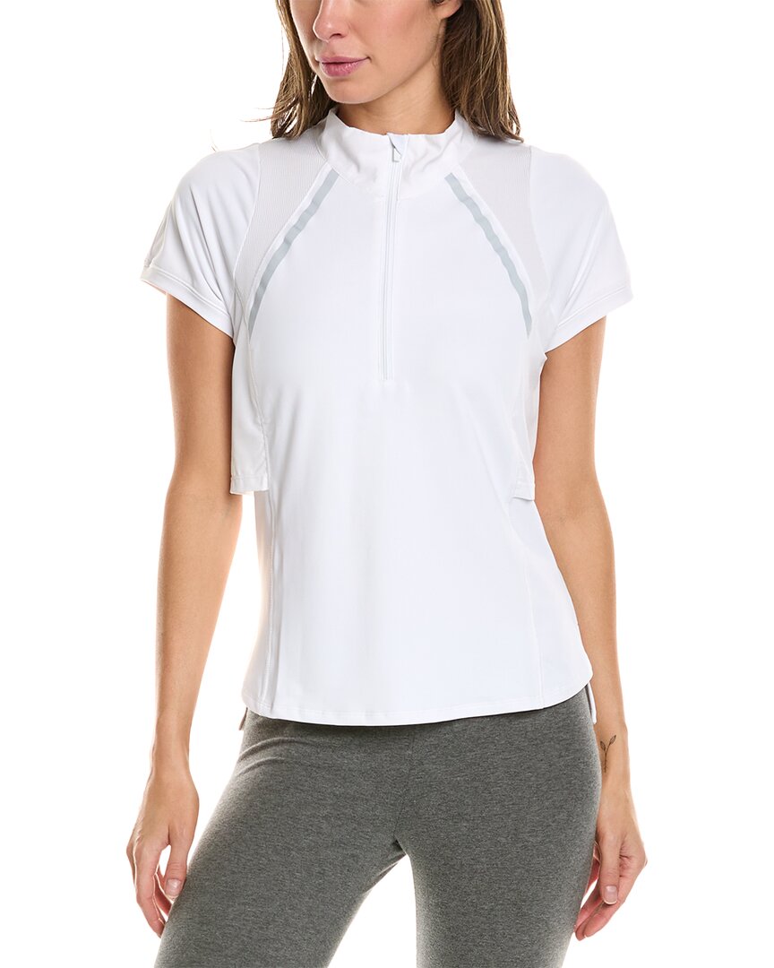Shop Lucky In Love High Neck Tech Top In White