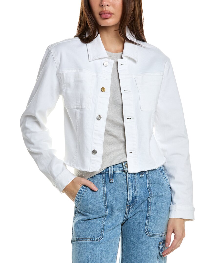 Hudson Jeans Micro Cropped Jacket In White