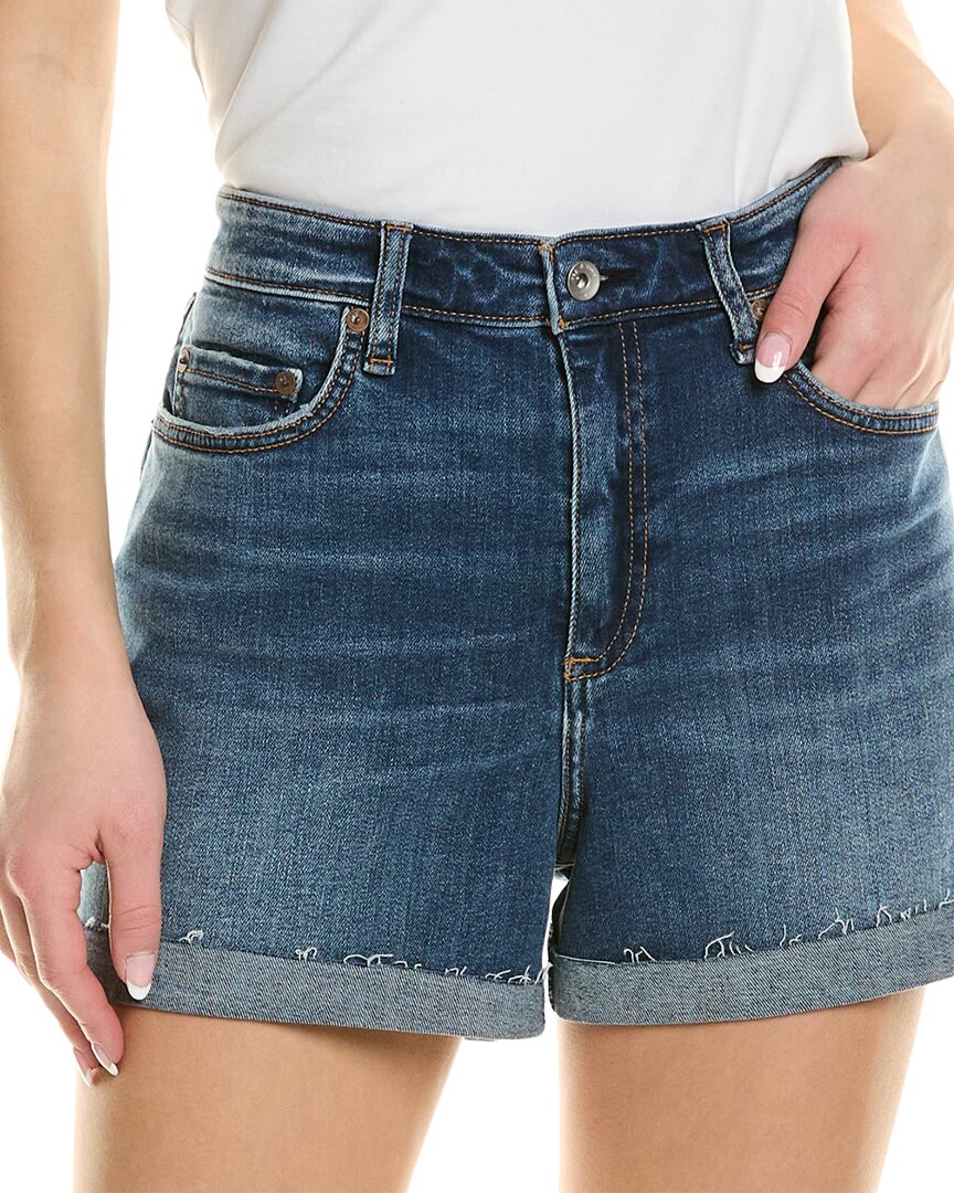 Shop Rag & Bone Nina Clover High-rise Short Jean In Blue