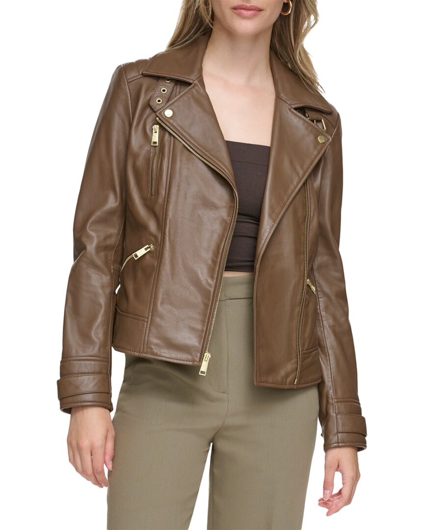Shop Andrew Marc Marc New York Salla Smooth Leather Coat