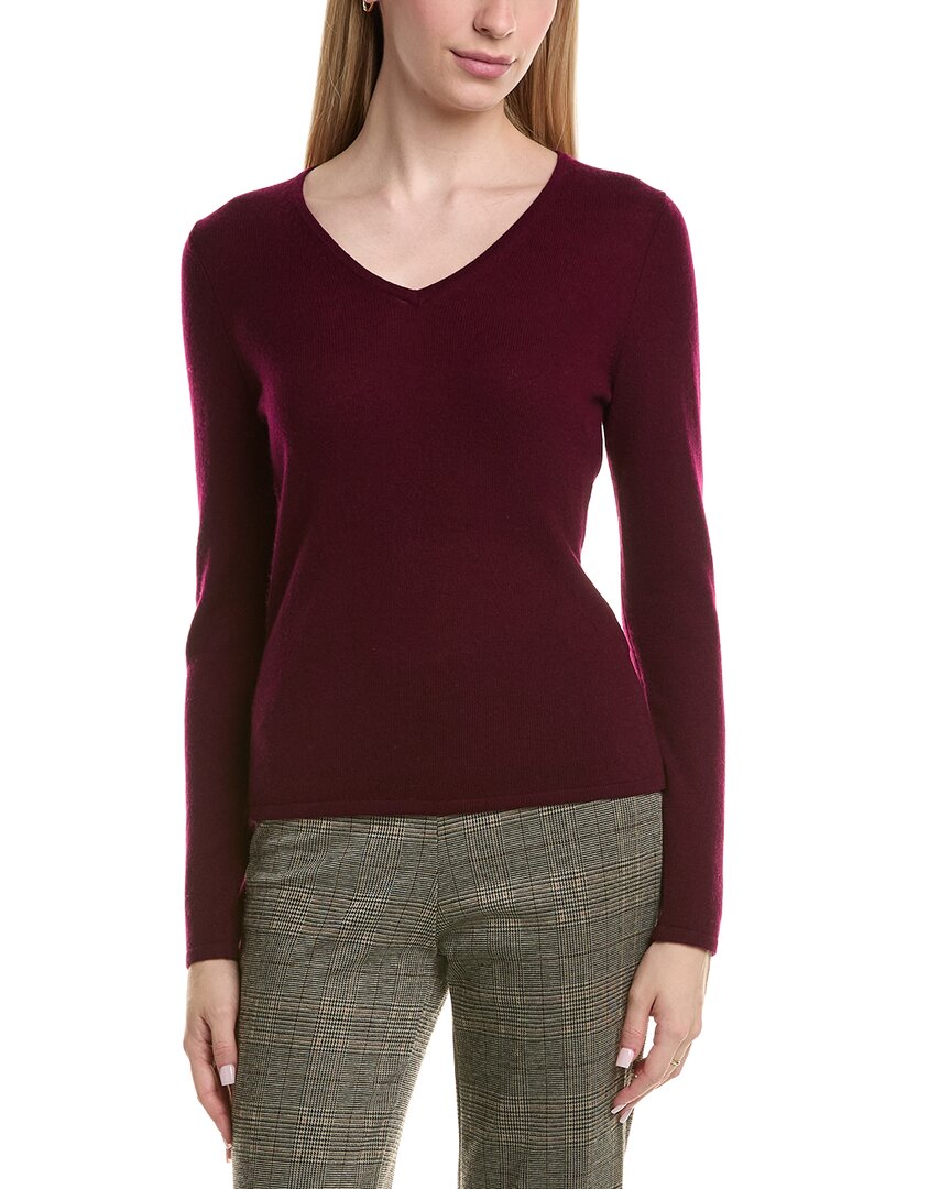 Bruno Magli Classic V-neck Wool & Cashmere-blend Sweater In Brown