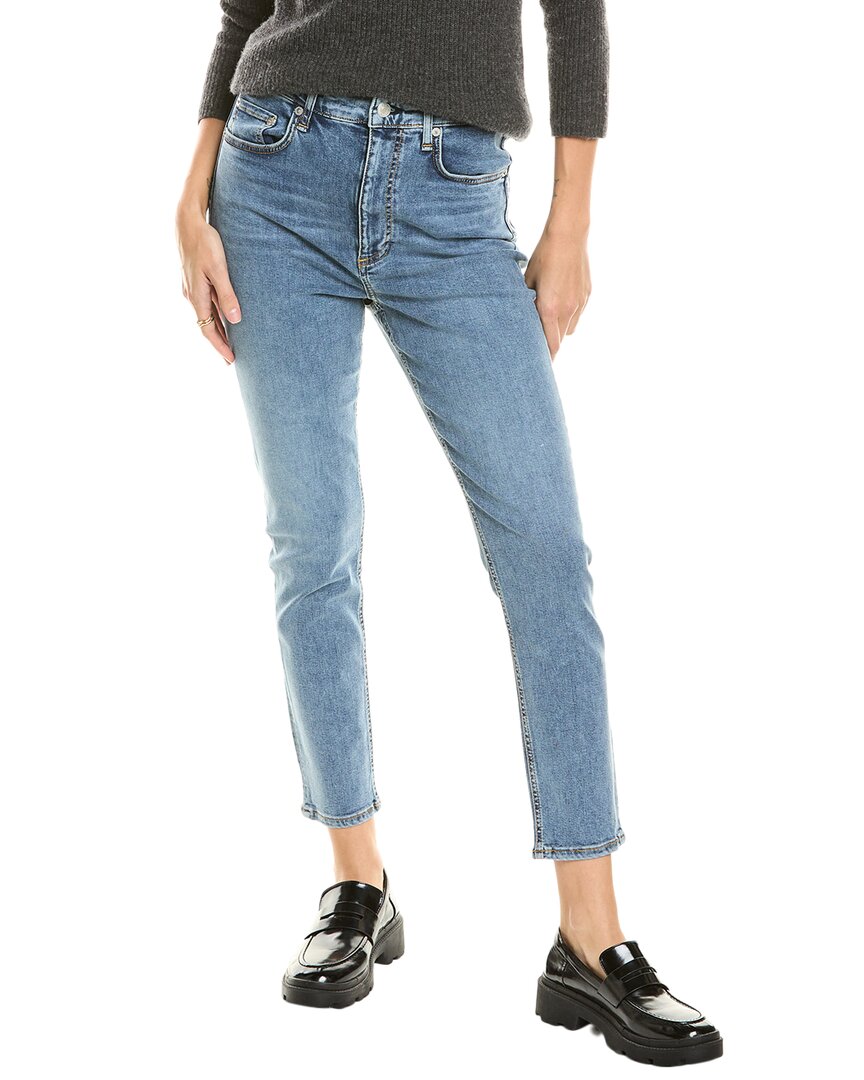 Shop Rag & Bone Nina Lola High-rise Ankle Skinny Jean In Blue