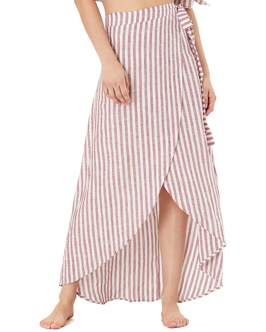 Image of Onia Amanda Linen Wrap Skirt