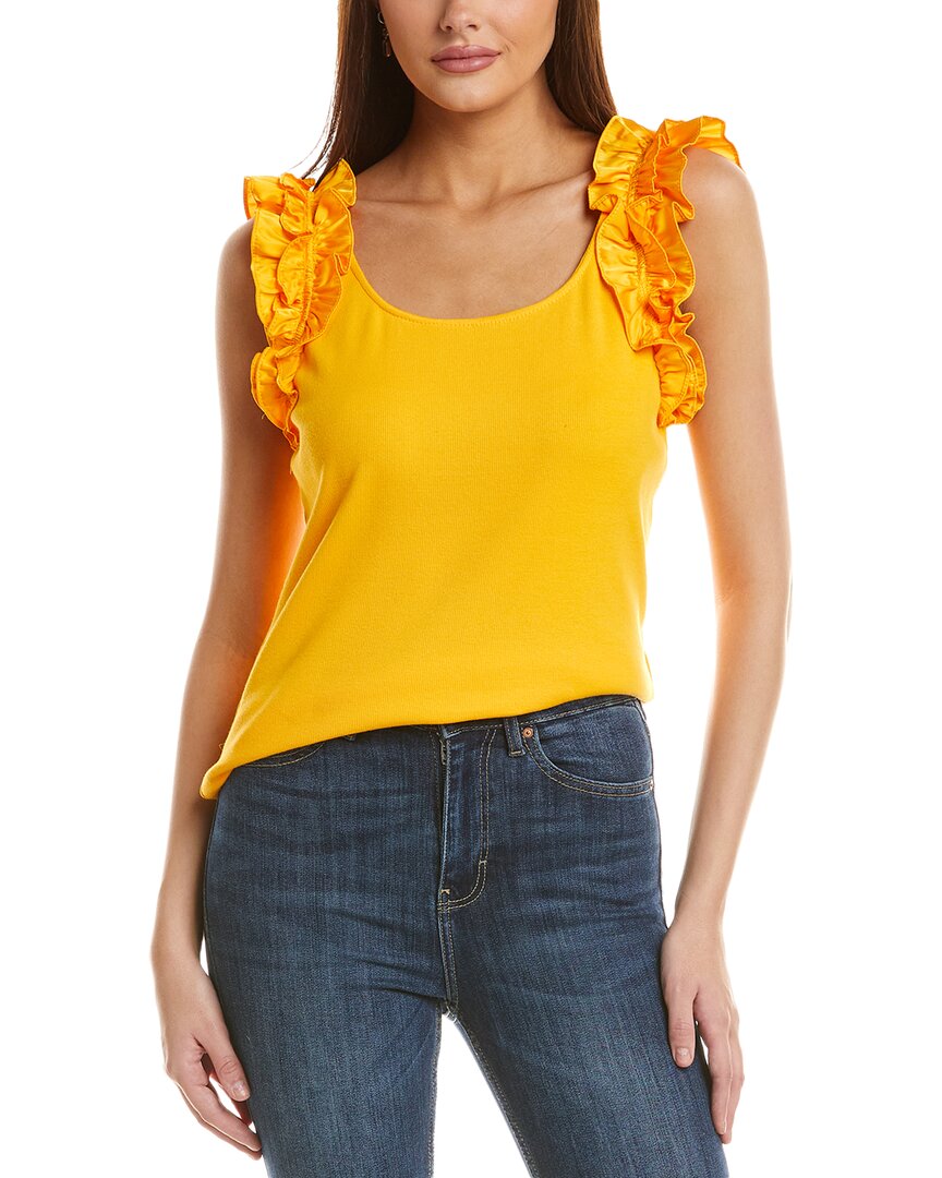 Shop Cece Ruffle Rib Tank