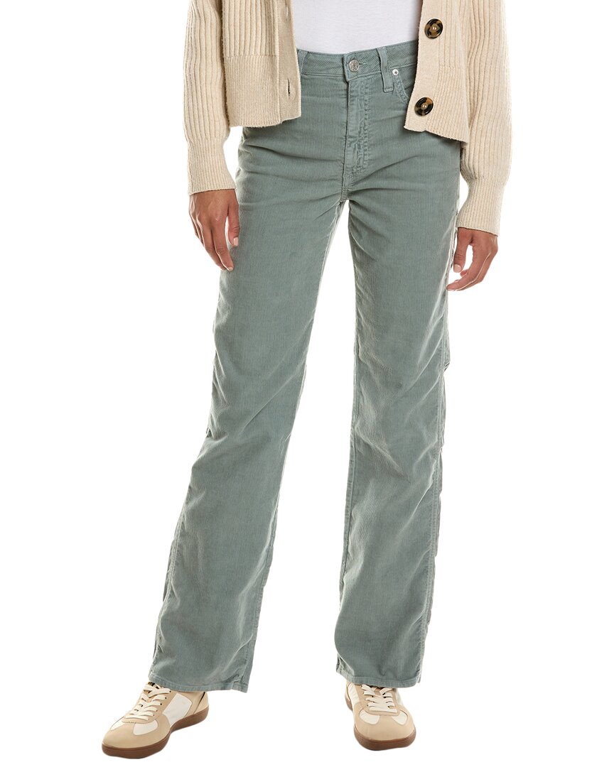 Amo Denim Amo Willa Alpine Frost Slim Flare Jean In Green