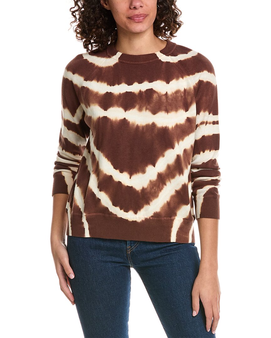 Shop Minnie Rose Tie-dye Cashmere-blend Sweater In Brown