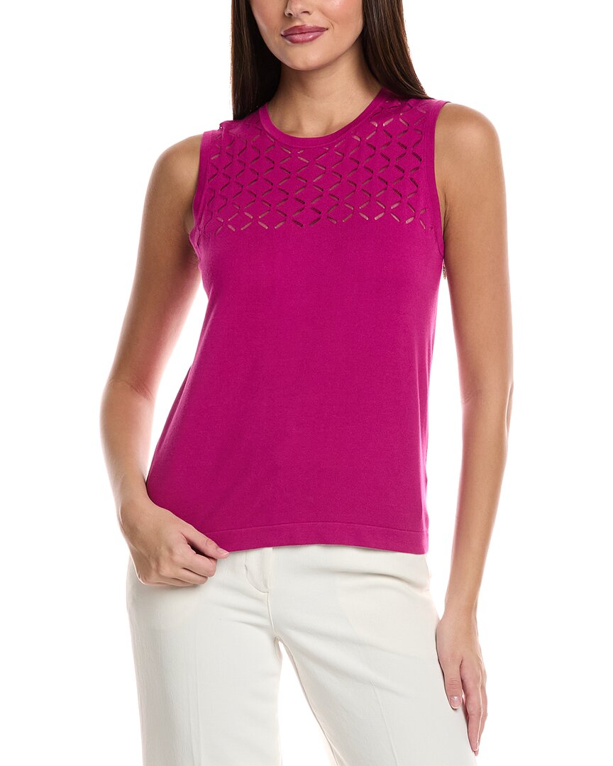 St John St. John Float Knit Shell In Pink