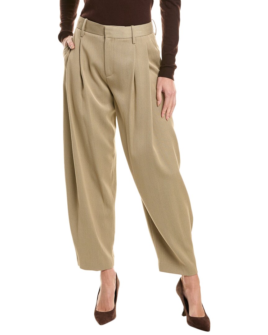Rag & Bone Tan Pleated Trousers In Brown