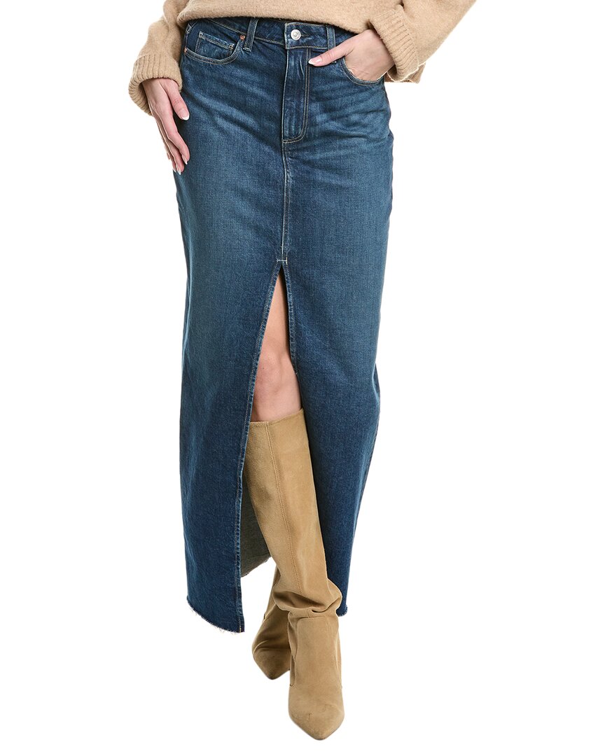 Paige Angela Maxi Skirt In Blue